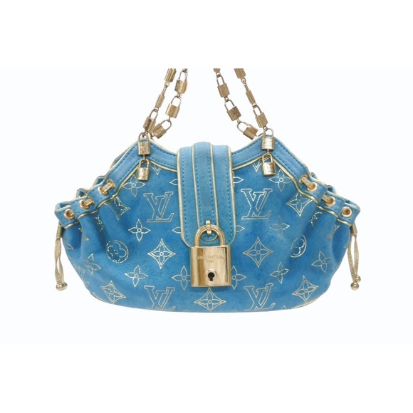 Louis Vuitton Handbags - Louis Vuitton Rare Handbag Extraordinaire Theda Turquoise Blue